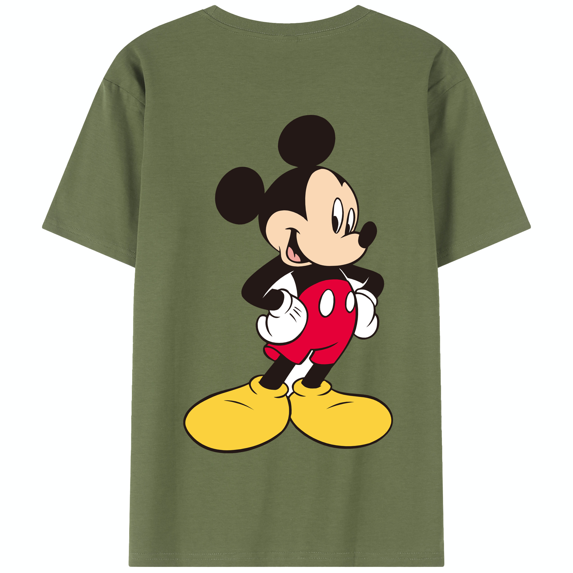 （画像用） ミッキーマウス Mickey Mouse 綿100％半袖Tシャツ（背面プリント）